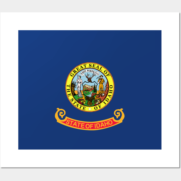 Flag - Idaho wo Txt Wall Art by twix123844